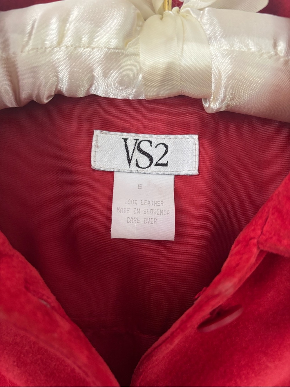 Red Suede Button-Front Jacket - Picture 2 of 5